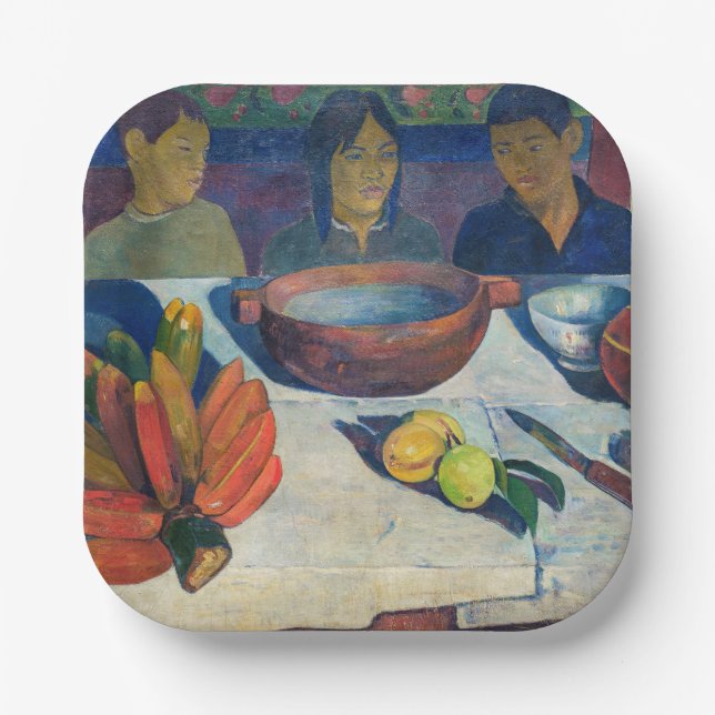 Paul Gauguin - The Meal / Bananas Paper Plates (Front)