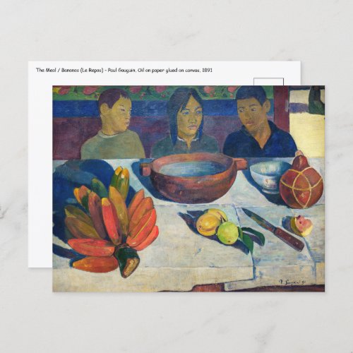 Paul Gauguin _ The Meal  Bananas Postcard