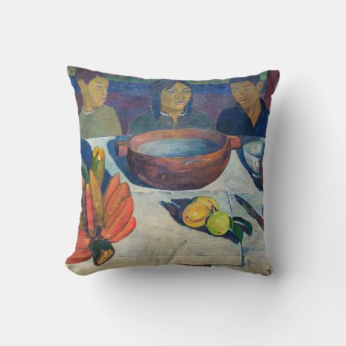 Paul Gauguin _ The Meal  Bananas Throw Pillow