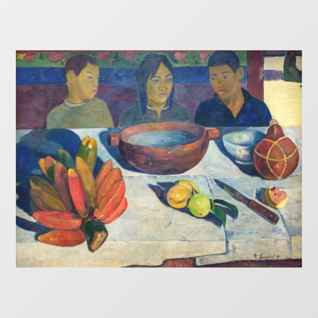 Paul Gauguin - The Meal / Bananas Window Cling (Sheet)