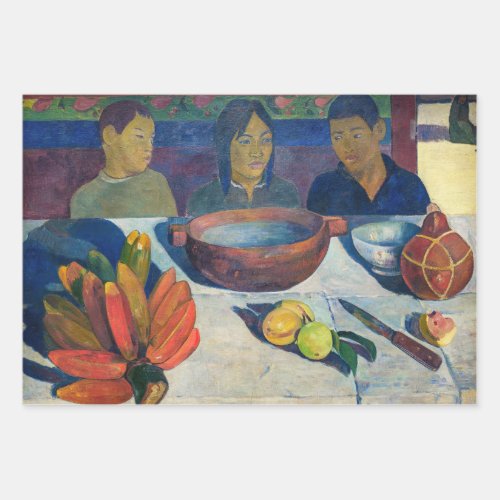 Paul Gauguin _ The Meal  Bananas Wrapping Paper Sheets