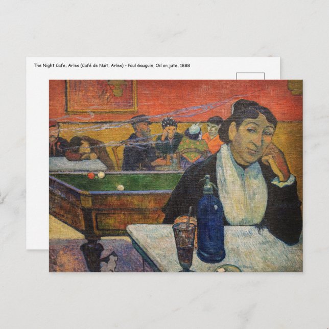 Paul Gauguin - The Night Cafe, Arles Postcard (Front/Back)