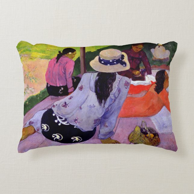 Paul Gauguin | The Siesta, 1891-2 (oil on canvas) Accent Pillow (Front)
