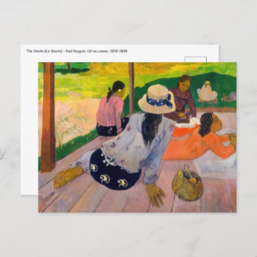 Paul Gauguin _ The Siesta Postcard
