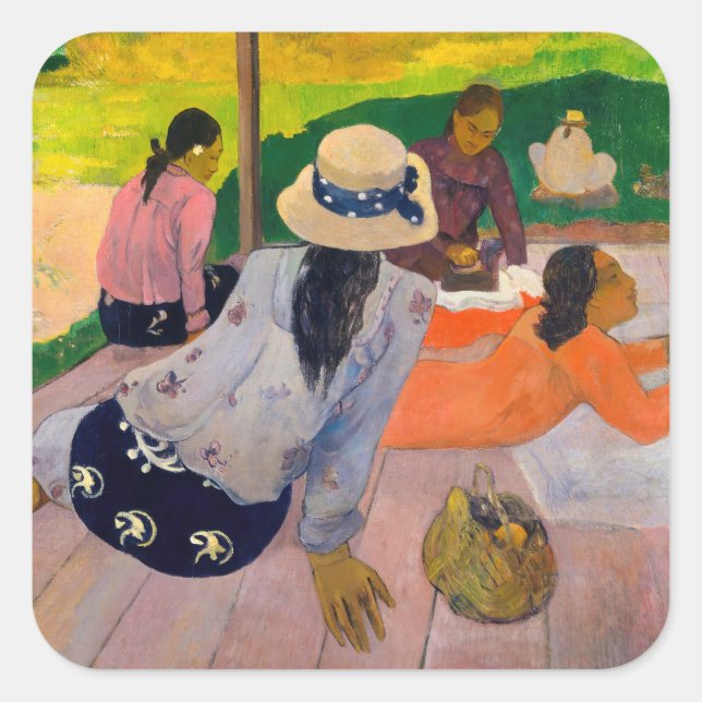 Paul Gauguin - The Siesta Square Sticker (Front)