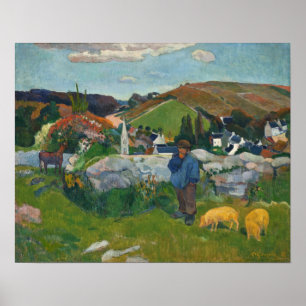 Paul Gauguin The Swineherd Poster