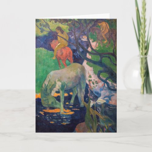 Paul Gauguin _ The White Horse Card