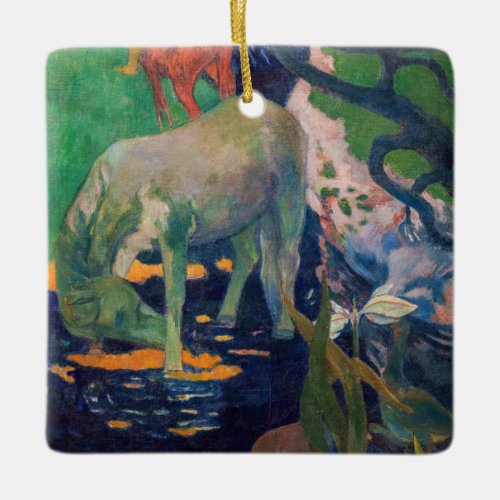 Paul Gauguin _ The White Horse Ceramic Ornament