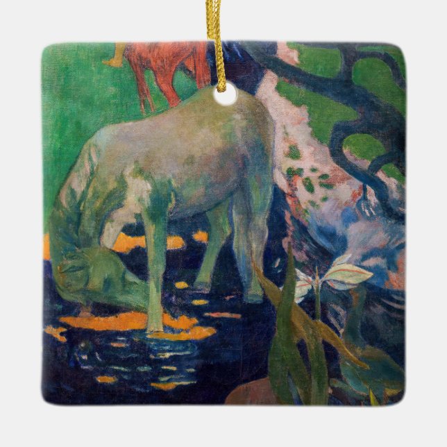 Paul Gauguin - The White Horse Ceramic Ornament (Front)