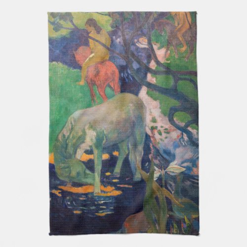 Paul Gauguin _ The White Horse Kitchen Towel