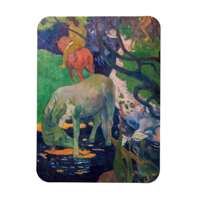 Paul Gauguin - The White Horse Magnet (Vertical)