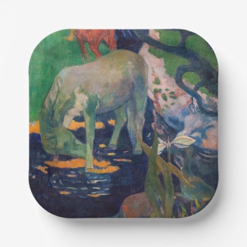 Paul Gauguin _ The White Horse Paper Plates