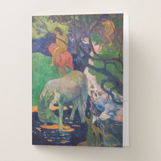 Paul Gauguin - The White Horse Pocket Folder (Front)