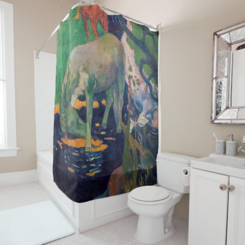 Paul Gauguin _ The White Horse Shower Curtain