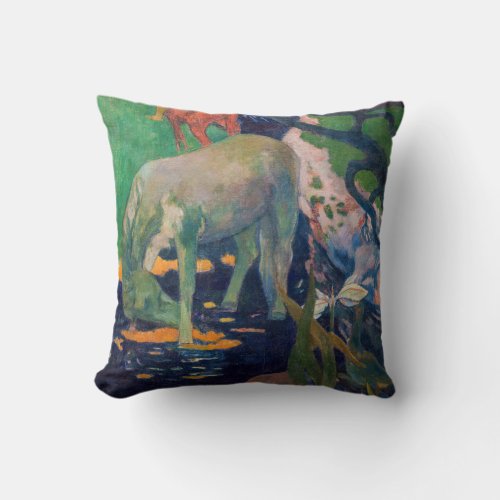 Paul Gauguin _ The White Horse Throw Pillow