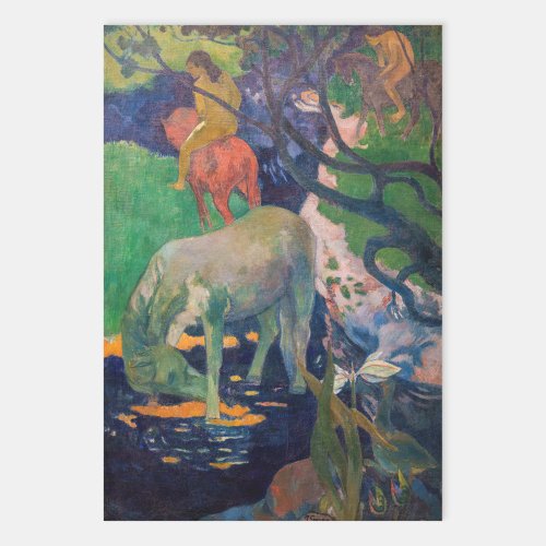 Paul Gauguin _ The White Horse Wrapping Paper Sheets