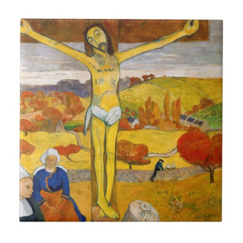 Paul Gauguin _ The Yellow Christ Ceramic Tile