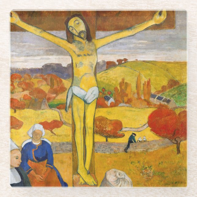 Paul Gauguin - The Yellow Christ Glass Coaster (Front)