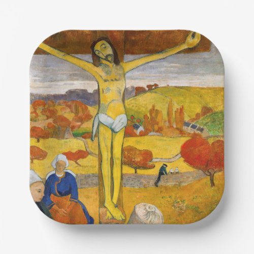 Paul Gauguin _ The Yellow Christ Paper Plates