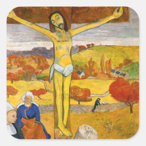 Paul Gauguin _ The Yellow Christ Square Sticker