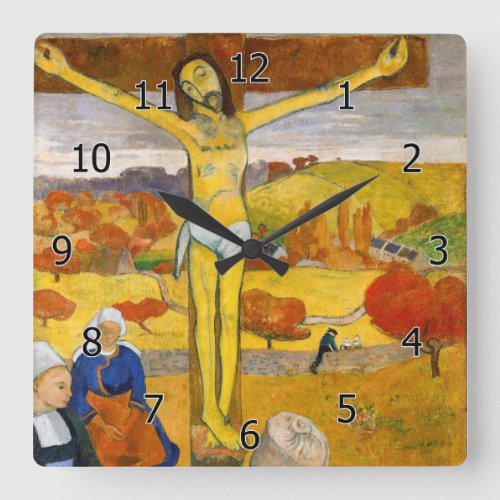 Paul Gauguin _ The Yellow Christ Square Wall Clock