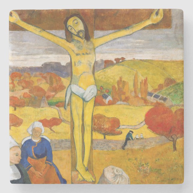 Paul Gauguin - The Yellow Christ Stone Coaster (Front)