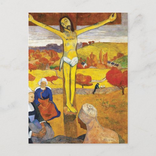 Paul Gauguin The Yellow Christ Vintage Fine Art Postcard