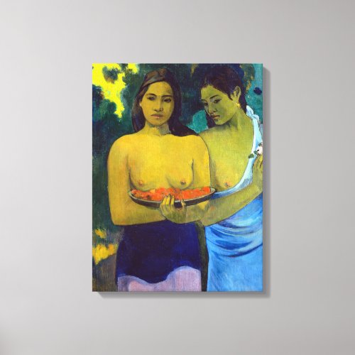 Paul Gauguin Two Tahitian Women Canvas Print