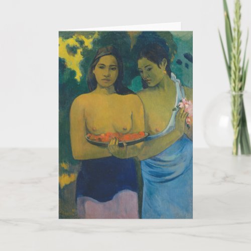 Paul Gauguin _ Two Tahitian Women Card