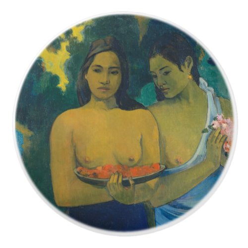 Paul Gauguin _ Two Tahitian Women Ceramic Knob