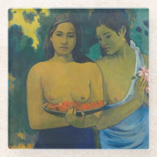 Paul Gauguin _ Two Tahitian Women Glass Coaster