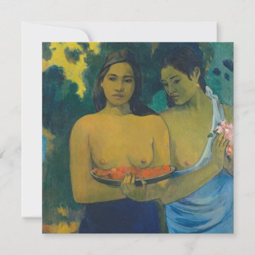 Paul Gauguin _ Two Tahitian Women Invitation