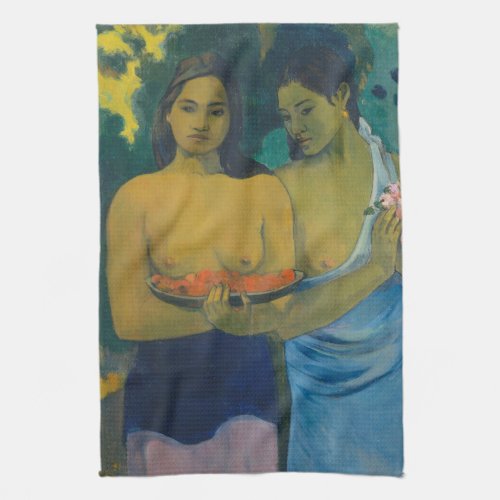 Paul Gauguin _ Two Tahitian Women Kitchen Towel