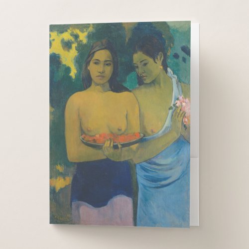 Paul Gauguin _ Two Tahitian Women Pocket Folder