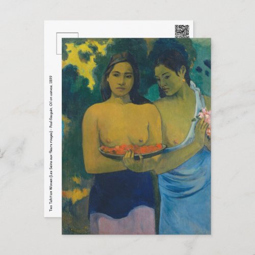 Paul Gauguin _ Two Tahitian Women Postcard