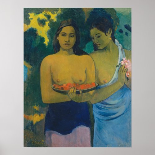 Paul Gauguin _ Two Tahitian Women Poster