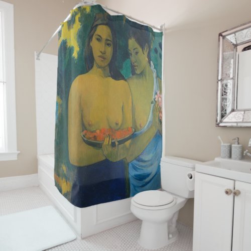 Paul Gauguin _ Two Tahitian Women Shower Curtain