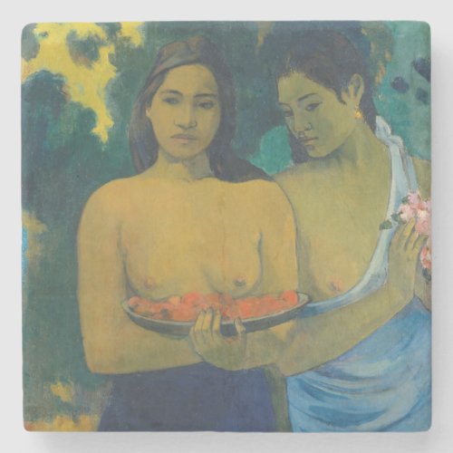 Paul Gauguin _ Two Tahitian Women Stone Coaster