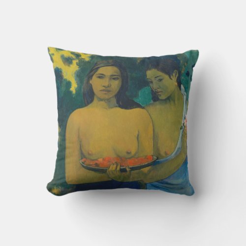 Paul Gauguin _ Two Tahitian Women Throw Pillow