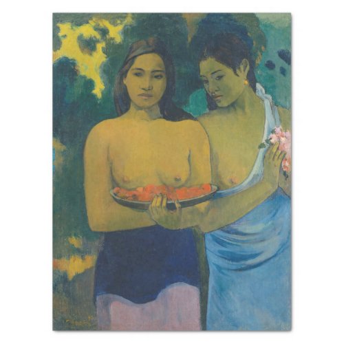 Paul Gauguin _ Two Tahitian Women Tissue Paper