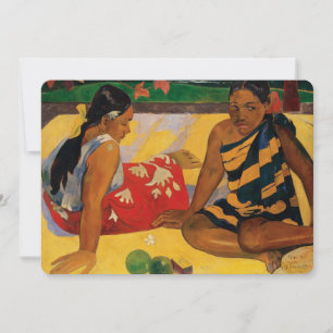 Paul Gauguin Two Women Of Tahiti Parau Api Vintage