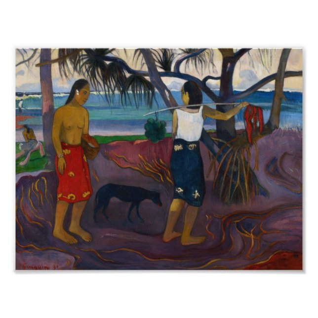 Paul Gauguin - Under the Pandanus Photo Print (Front)