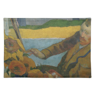 Paul Gauguin Vincent van Gogh painting sunflowers  Cloth Placemat