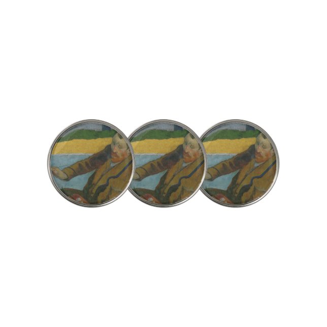 Paul Gauguin Vincent van Gogh painting sunflowers  Golf Ball Marker (3 Up)