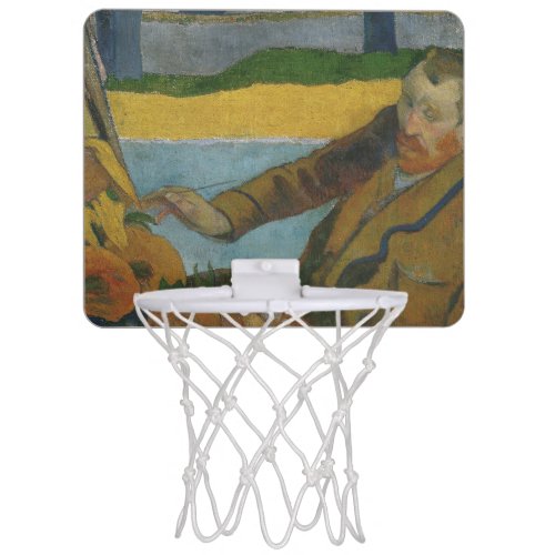 Paul Gauguin Vincent van Gogh painting sunflowers  Mini Basketball Hoop
