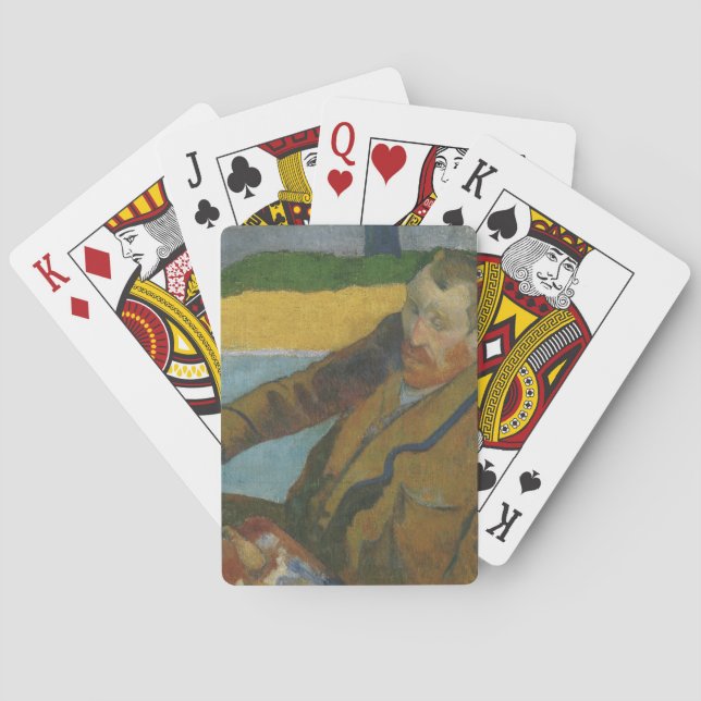 Paul Gauguin Vincent van Gogh painting sunflowers  Poker Cards (Back)