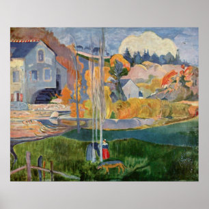 Paul Gauguin Vintage The David Mill in Pont-Aven Poster