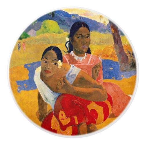 Paul Gauguin _ When Will You Marry Ceramic Knob