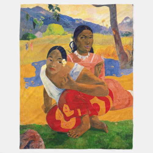 Paul Gauguin _ When Will You Marry Fleece Blanket