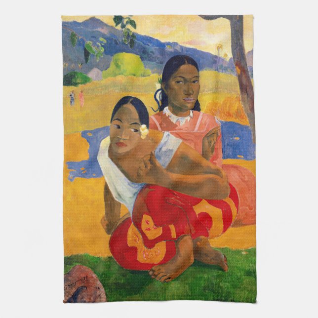 Paul Gauguin - When Will You Marry?  Kitchen Towel (Vertical)
